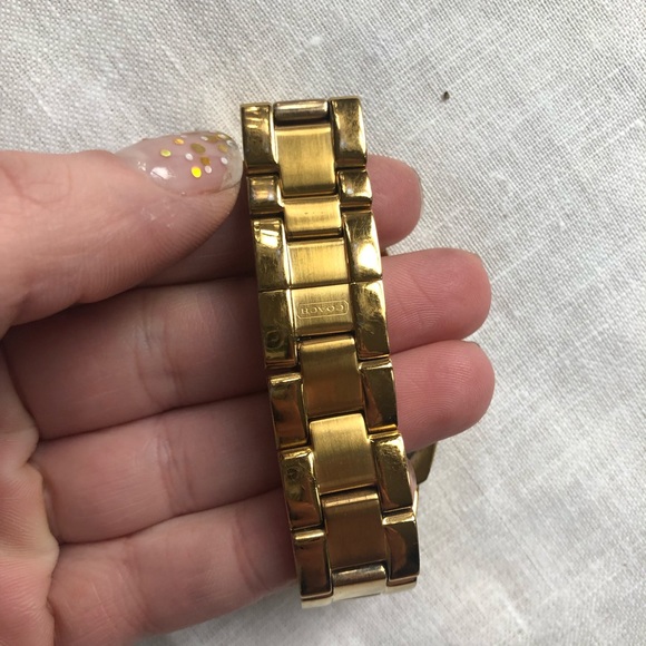 Gold and diamond accent coach watch - Picture 4 of 7